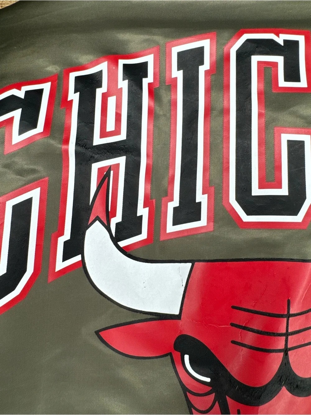NBA Chicago Bulls Satin Bomber Jacket Mens 1966 logo Patches Basketball Medium